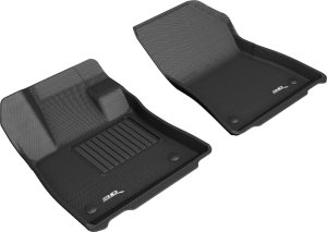 Infiniti QX50 Floor Mats - Front - 3D MAXpider - KAGU Series - Black - `19-`20 Infiniti QX50 Floor Mats - Front - 3D MAXpider - KAGU Series - Black - `19-`20